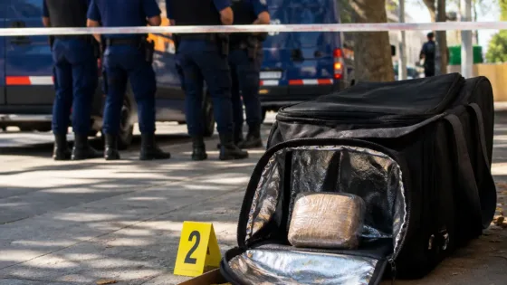 Allanamiento en el centro: detenido en Paraná con un kilo de marihuana dentro de una mochila de delivery