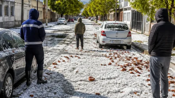 Concepción del Uruguay: intensa granizada cubrió calles y provocó daños en barrios residenciales