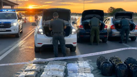 Desmantelan en la Ruta 14 una red que transportaba 40 kg de cristal y 10.000 pastillas de éxtasis