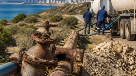 Falla en válvulas del acueducto dejó a Puerto Madryn con corte de agua y recuperación gradual