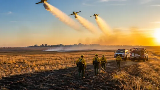 Incendio en Piedra Azul: 400 hectáreas afectadas y operativo controlado en Azul