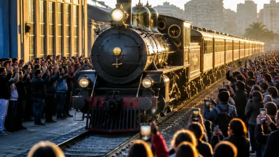 La histórica locomotora 3925 volvió a las vías y celebró 140 años de trenes en Mar del Plata