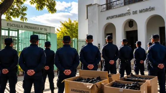Morón: Ghi anunció la Policía Comunal y dijo que efectivos podrán portar armas propias