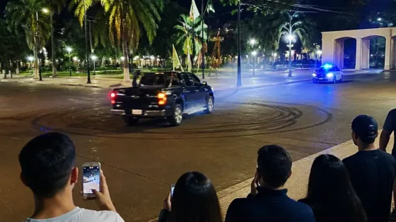 Oberá: investigan a conductor por trompos y derrapes junto al Parque de las Naciones