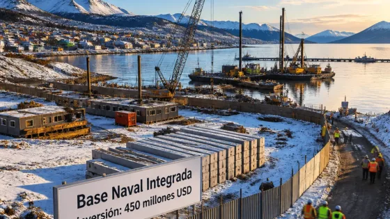 Ushuaia: anuncian inicio en enero de la construcción de la Base Naval Integrada por cuatro años