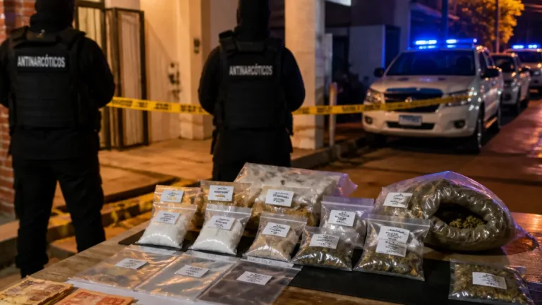Allanamiento en El Chacay dejó dos detenidos y secuestro de drogas en Plottier