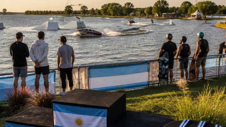 Argentina cosechó siete medallas en esquí náutico y wakeboard en el Lago Sur de Santa Fe
