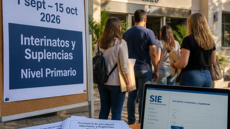 Arranca la inscripción para interinatos y suplencias de Nivel Primario en Chaco: plazos, modalidades y sedes