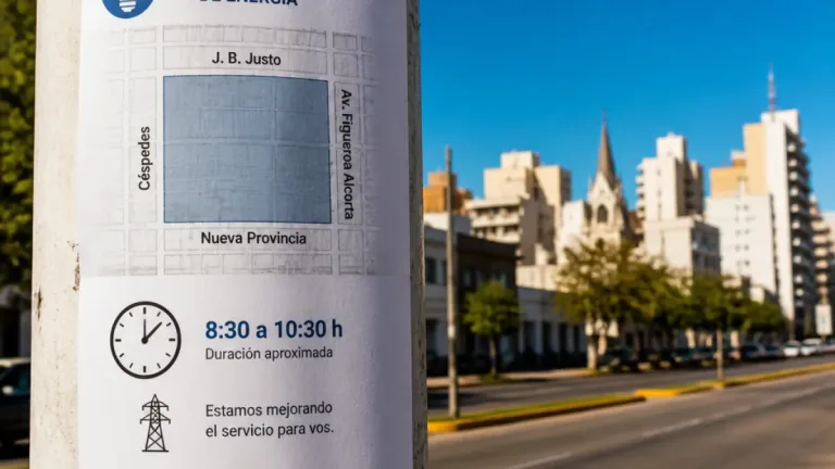 Bahía Blanca: corte programado de luz el martes 13 afectará a un cuadrante de la ciudad
