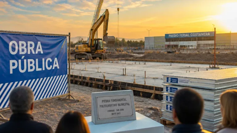 Chimbas inicia la construcción del primer polideportivo techado con inversión de $1.686 millones