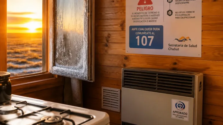 Chubut refuerza las recomendaciones para evitar intoxicaciones por monóxido de carbono en el invierno