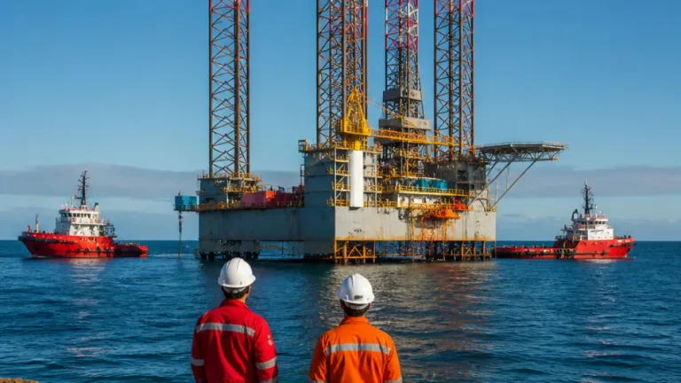 Colocaron la plataforma Combifloat C7 frente a Punta Colorada: avance clave para la salida al mar del petróleo de Vaca Muerta
