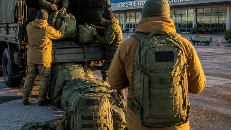 Contingentes de marines de EE. UU. rotan en Ushuaia y realizan ejercicios junto al BIM 4