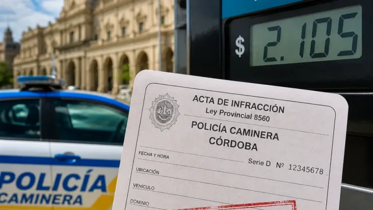 Córdoba actualiza la Unidad Fija: multa mínima ligada al litro de nafta sube a $2.105