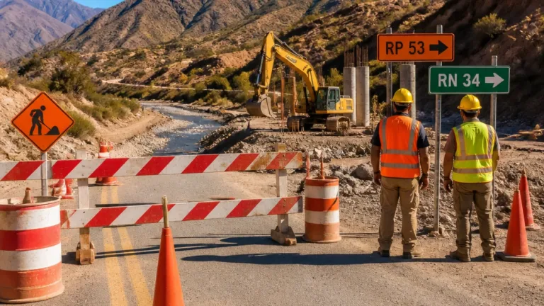 Corte en la Ruta Provincial 43: cuatro meses sin paso vehicular por obra del puente sobre el Pozo Cavado