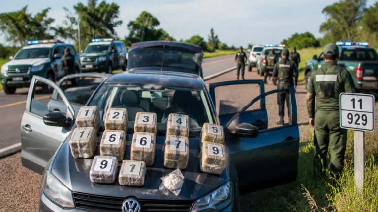 Detienen en la ruta 11 a un hombre con 11,555 kg de cocaína ocultos en su auto