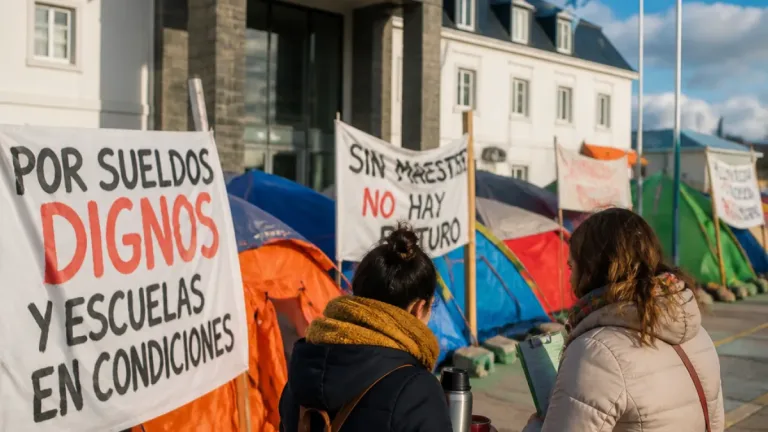 Docentes de Tierra del Fuego llevan nueve días de paro y exigen aumento y más presupuesto educativo