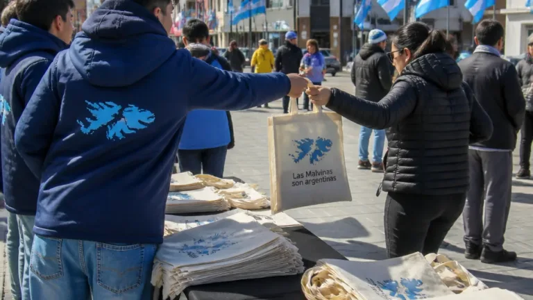 Donación de 4.000 bolsas en Río Grande que impulsan la causa Malvinas llega a los vecinos