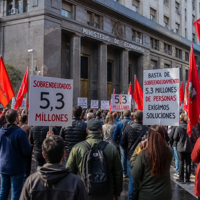 La CGT moviliza al Ministerio de Economía por el creciente endeudamiento de las familias