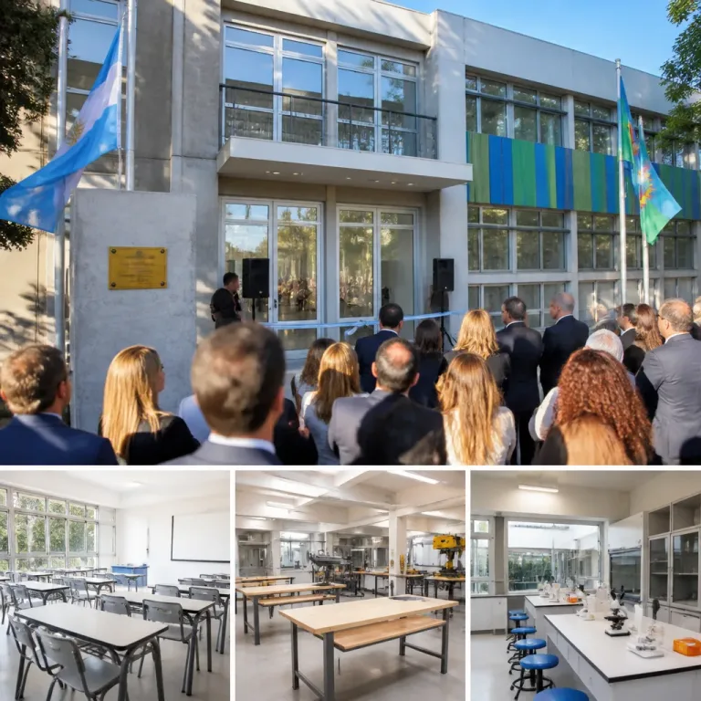 Kicillof inauguró una escuela técnica en Berazategui y cuestionó la política educativa del gobierno nacional