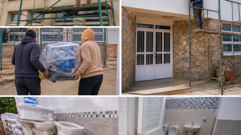 En Caleta Olivia, el CPE renovó sanitarios y reemplazó la bomba de agua en dos escuelas