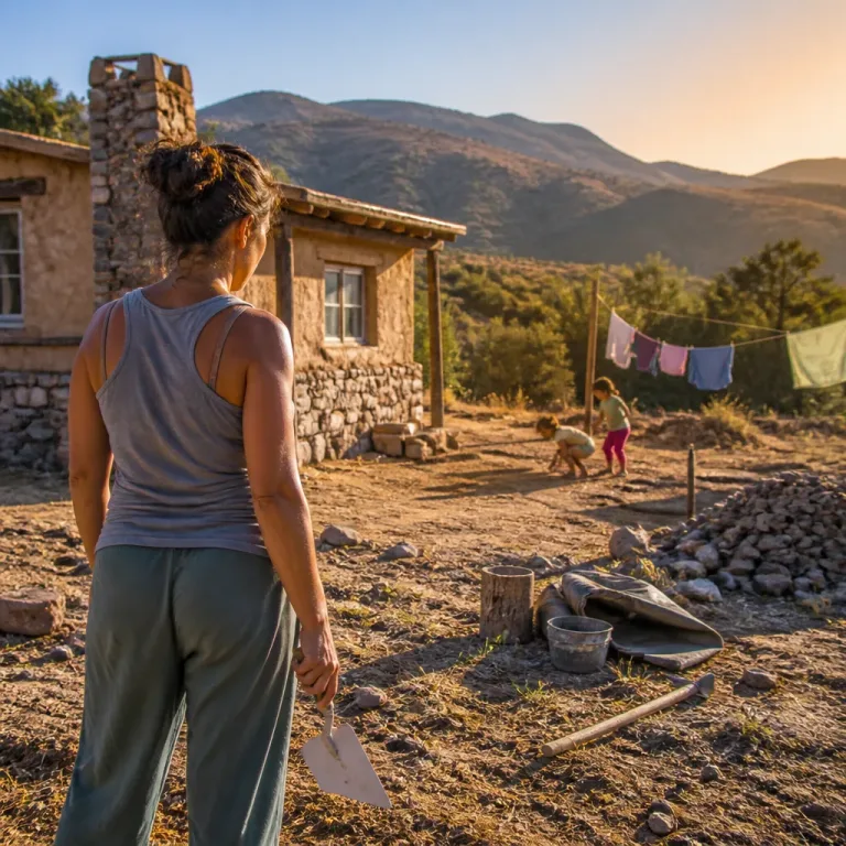 Renunció a la ciudad y levantó su casa de adobe y piedra en las sierras de Córdoba