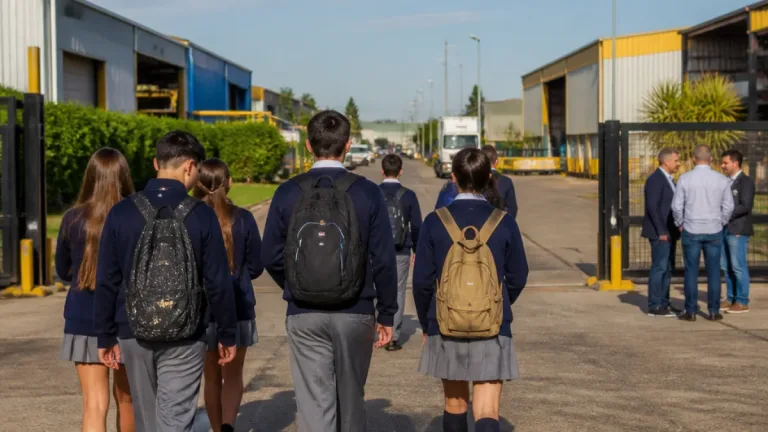 Estudiantes de Caseros recorrieron el Parque Industrial de Concepción del Uruguay para conocer ofertas laborales