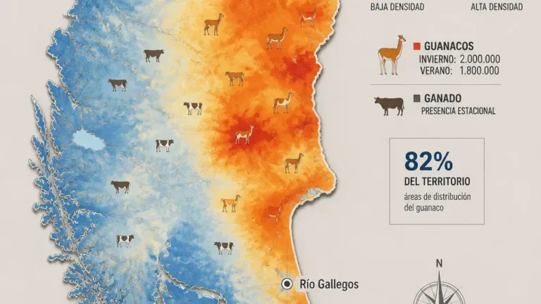 Estudio estima casi dos millones de guanacos en Santa Cruz y alerta sobre competencia por recursos