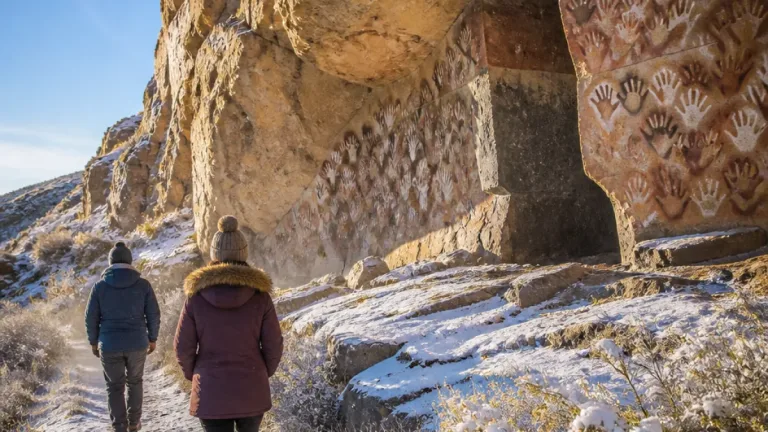 Frío intenso en Cueva de las Manos: máxima de -1°C y vientos leves del norte para hoy