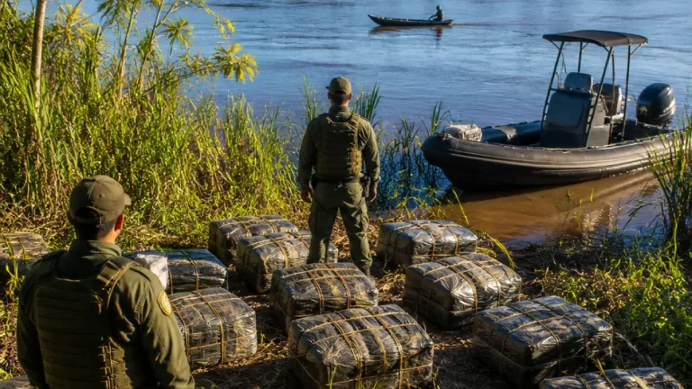 Gendarmería secuestró 800,8 kg de marihuana ocultos en la ribera del Paraná