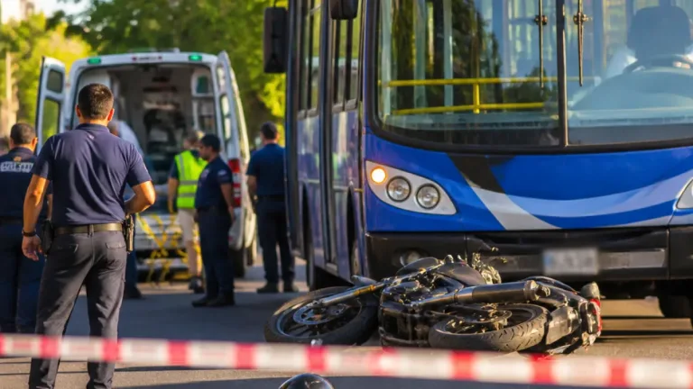 Grave choque entre moto y colectivo en General Pico dejó a una mujer con fractura expuesta