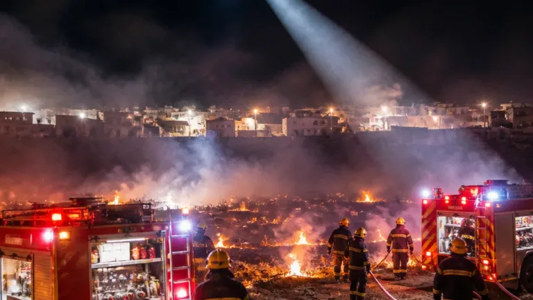 Incendio en barrio Mathieu obligó a movilizar a bomberos y al helicóptero policial en Las Heras