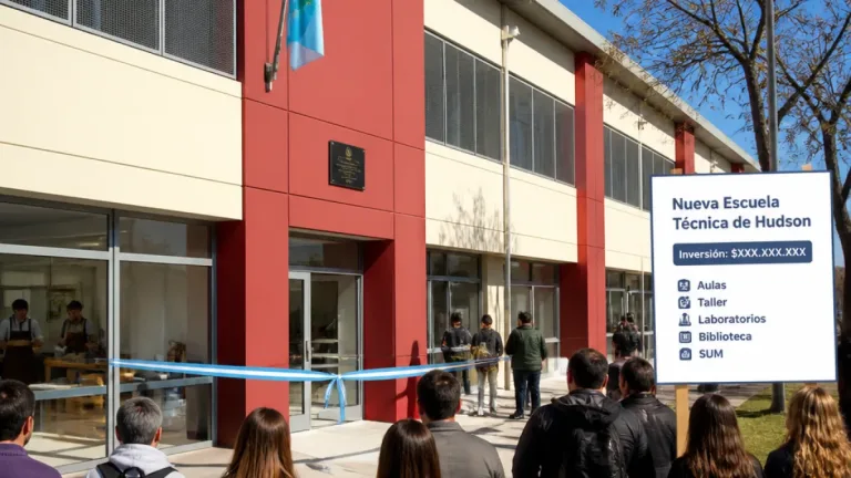 Kicillof inauguró el nuevo edificio de la Escuela Técnica N°7 de Hudson: inversión y promesa de impulso a la formación técnica