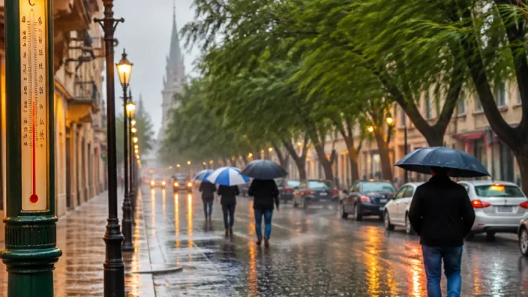 Lluvias leves y frío en Gualeguay: SMN prevé máxima de 9°C y humedad alta
