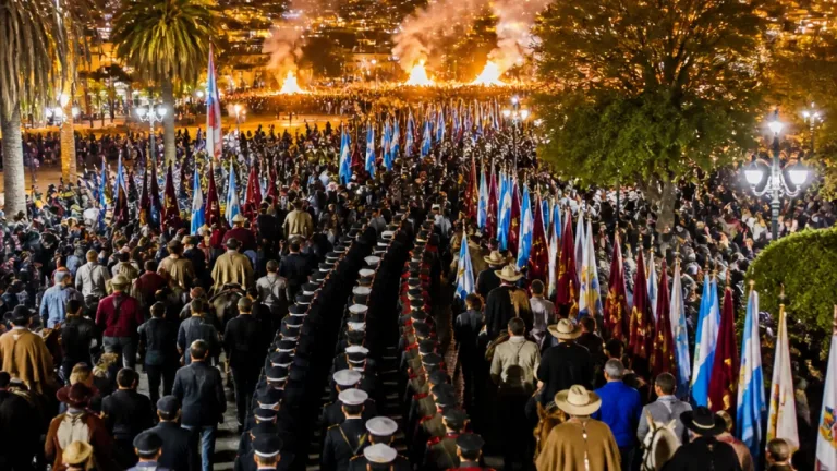 Miles de jujeños acompañaron los actos por el 214° aniversario del Éxodo en San Salvador