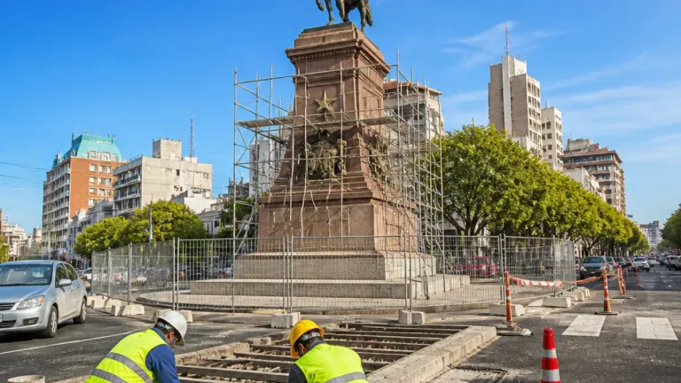 Monumento a San Martín en Neuquén continuará en obras mientras se reparan pluviales y eléctricos