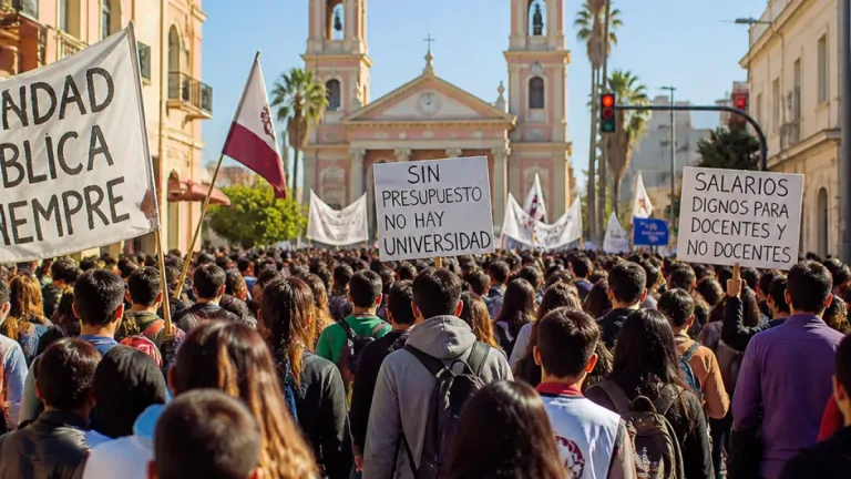 Multitudinaria movilización en Catamarca por la 5° Marcha Federal Universitaria: reclamos por fondos y salario