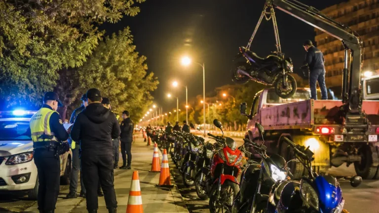 Operativo nocturno en Unión de Mayo: 62 motos retenidas, tres alcoholemias y una persona demorada