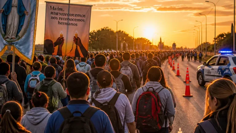 Peregrinación a la Virgen de Luján moviliza a miles en Centenario: impacto y operativo