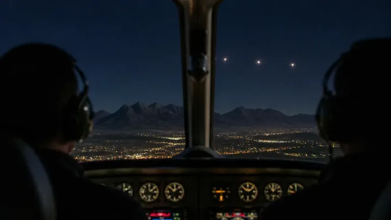 Piloto que vive en Bahía Blanca registró un inexplicable fenómeno luminoso durante vuelo nocturno