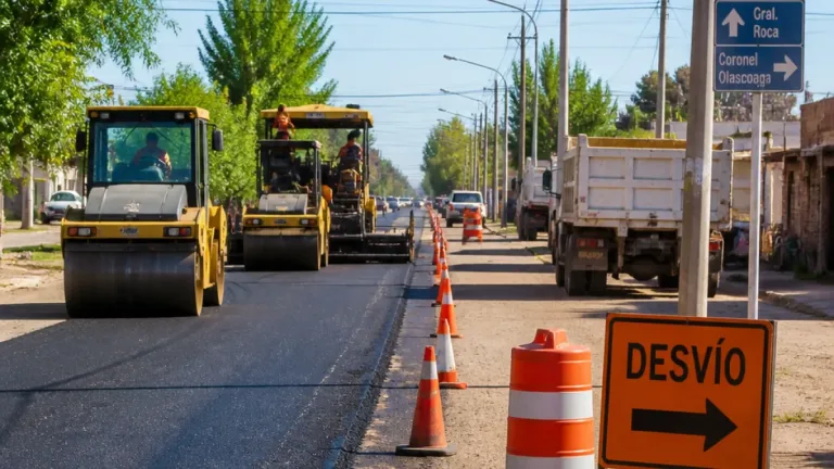Plottier inicia la pavimentación de Percy Clark dentro del plan de 100 cuadras