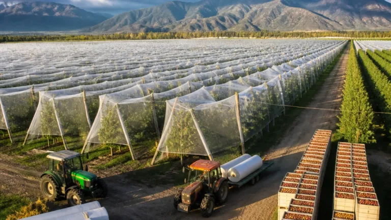 Río Negro impulsa créditos por casi $39.000 millones para cubrir chacras con mallas antigranizo