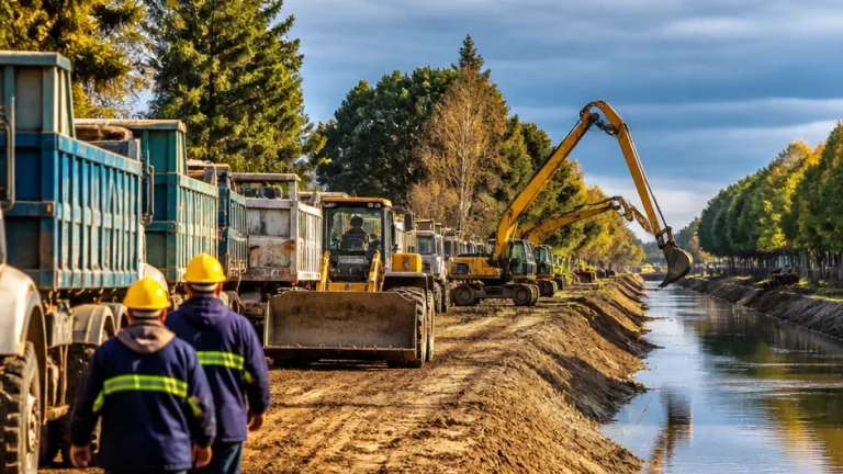 San Martín: finalizó el saneamiento del Canal José León Suárez en el marco del plan contra el cambio climático