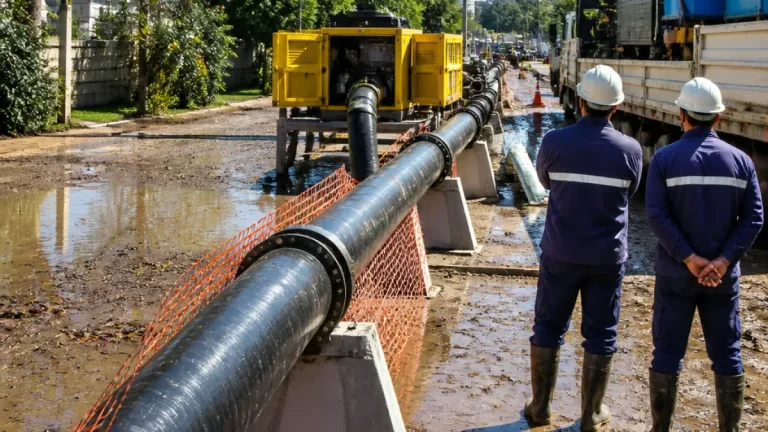 San Miguel de Tucumán: ponen en marcha desvío para reparar el colector principal en el sur