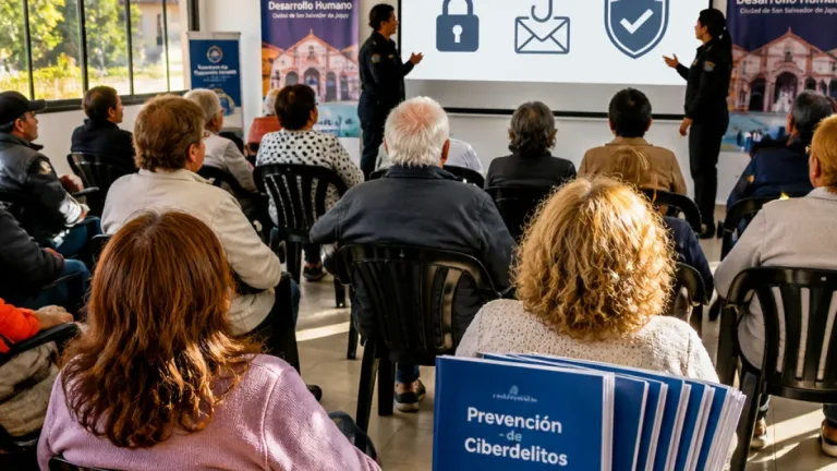San Salvador de Jujuy: taller municipal enseña a adultos mayores a prevenir ciberdelitos