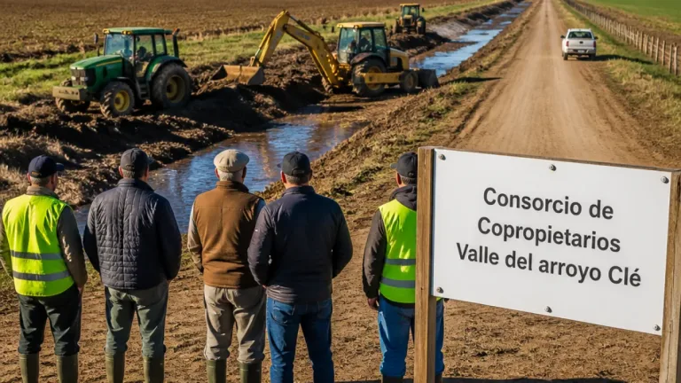 Se constituyó el primer consorcio de agua en la cuenca del arroyo Clé para mejorar escurrimiento y caminos