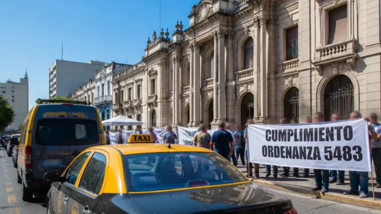 Taxistas exigen en San Miguel de Tucumán cumplimiento de la ordenanza que regula aplicaciones de transporte