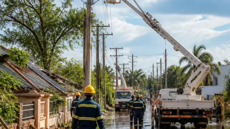 Temporal en Misiones: cuadrillas reforzadas trabajan para restablecer la electricidad tras daños en varios pueblos