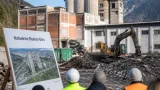 Bludenz: Spatenstich für Nahwärme-Heizwerk am ehemaligen Zementwerk in Stallehr