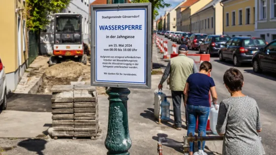 Gänserndorf: Wasserabschaltung und Bauarbeiten in mehreren Straßenzügen – Anrainer sollen vorsorgen